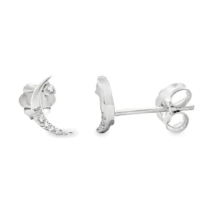 Crescent Moon Stud Earrings