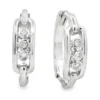 Diamond Link Huggie Earrings