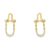 Diamond Link Stud Earrings
