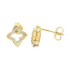 Floral Diamond Stud Earrings