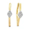 Diamond Rhombus Hoop Earrings