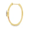 Oval Cluster Hoop Earrings
