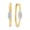Oval Diamond Hoop Earrings