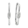 Oval Diamond Hoop Earrings