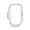 Oval Diamond Hoop Earrings