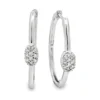 Oval Cluster Hoop Earrings