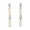 Diamond Link Dangle Earrings