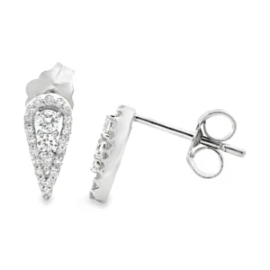 Teardrop Diamond Stud Earrings