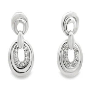 Oval Link Dangle Earrings
