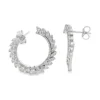 Feathered Diamond Hoop Earrings
