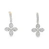 Floral Diamond Dangle Earrings