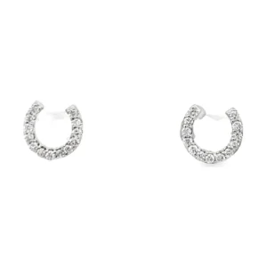 Horseshoe Diamond Stud Earrings