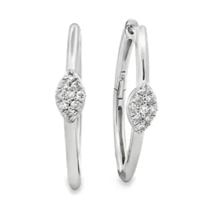 Marquise Cluster Hoop Earrings