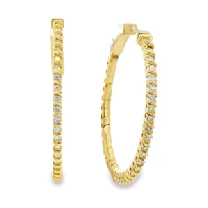 Diamond Accent Hoop Earrings