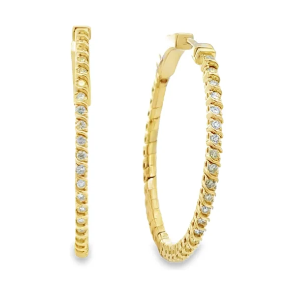 Diamond Accent Hoop Earrings
