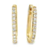 Diamond Huggie Hoop Earrings