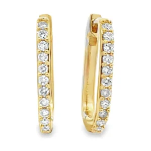 Diamond Huggie Hoop Earrings