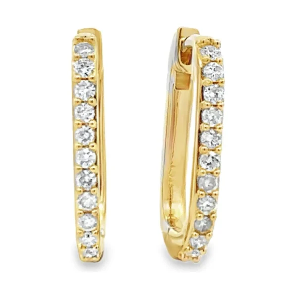 Diamond Huggie Hoop Earrings