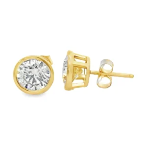 Bezel Lab Diamond Earrings