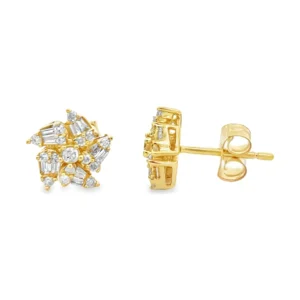 Cluster Diamond Stud Earrings