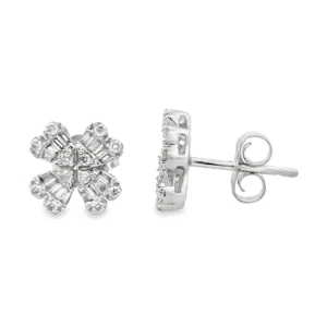 Clover Diamond Stud Earrings
