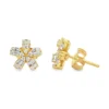 Floral Diamond Stud Earrings