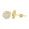 Round Diamond Cluster Earrings