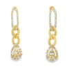 Diamond Link Dangle Earrings