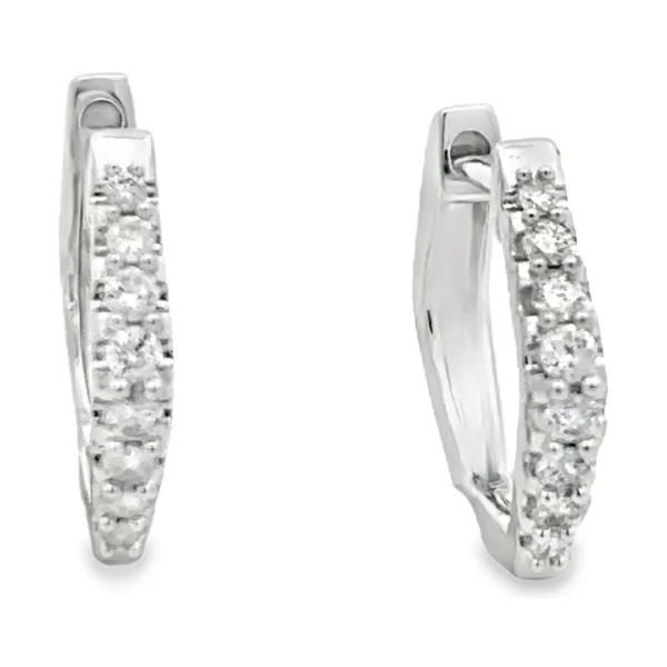 Diamond Huggie Hoop Earrings