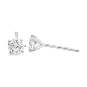 Round Diamond Stud Earrings