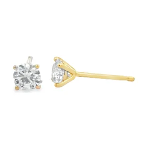 Round Diamond Stud Earrings