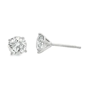 Round Diamond Stud Earrings