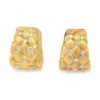 Quilted Diamond Huggie Earrings