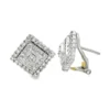 Diamond Geometric Halo Earrings