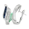 Sapphire Diamond Wave Earrings