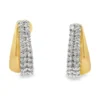 Two Row Huggie Earrings