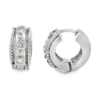 Diamond Cable Huggie Earrings