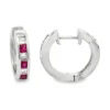 Channel Set Huggie Earrings
