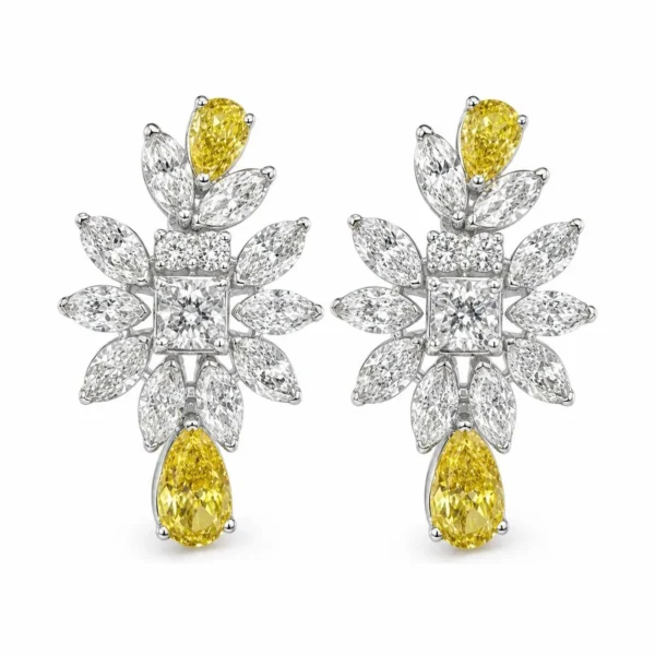 Marquise Pear Diamond Earrings