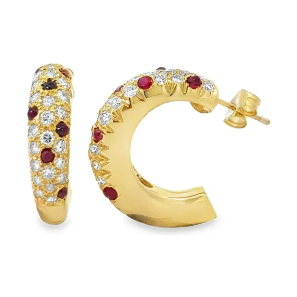 Diamond Pave Hoop Earrings