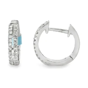 Diamond Huggie Hoop Earrings