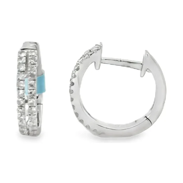 Diamond Huggie Hoop Earrings