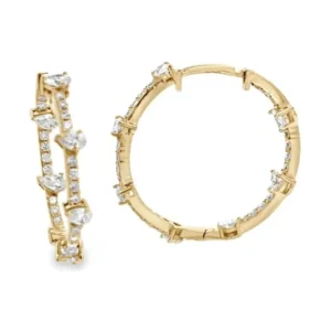 Lab Grown Diamond Hoop Earrings