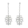 Floral Drop Diamond Earrings