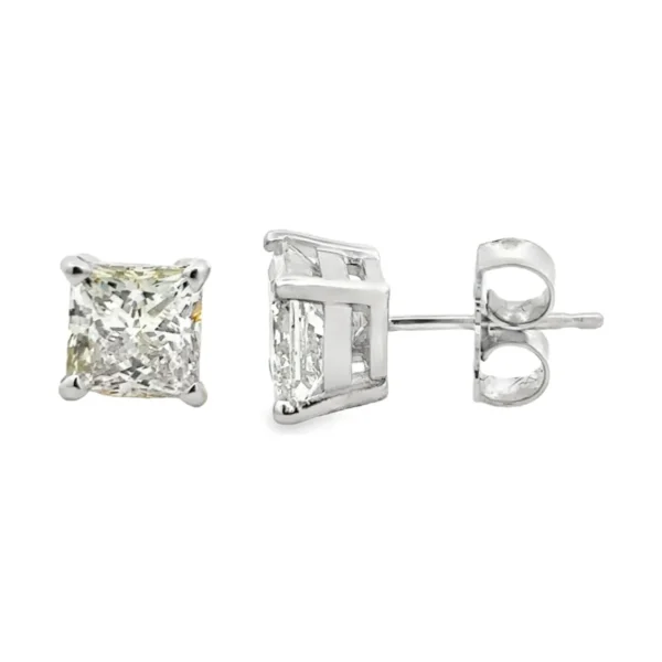 Princess Diamond Stud Earrings
