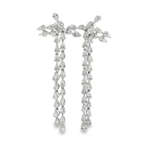 Pear Diamond Drop Earrings