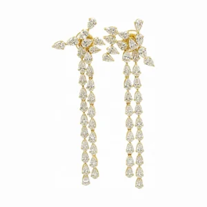 Pear Diamond Dangle Earrings