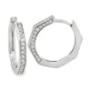 Hexagon Diamond Hoop Earrings