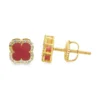 Clover Halo Stud Earrings
