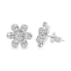 Diamond Flower Stud Earrings
